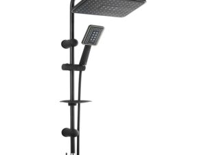 Black Shower Set, Overhead Sprinkler Shower Set